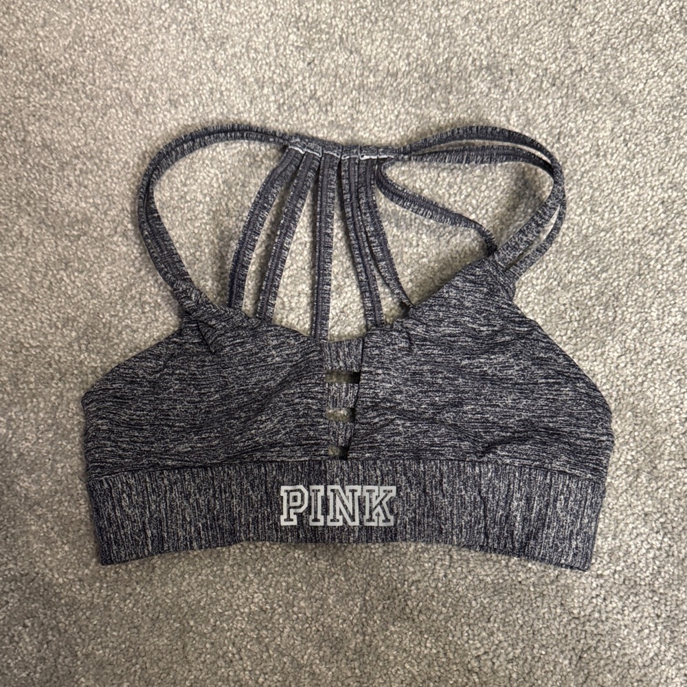 PINK Victoria's Secret Charcoal Sports Bra